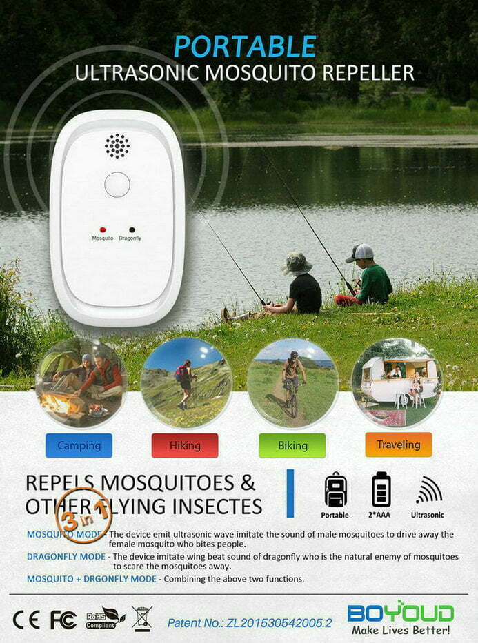 battery portable ultrasonic mosquito repeller