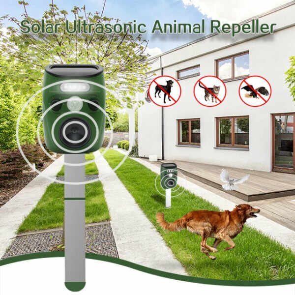 solar ultrasonic animal repeller