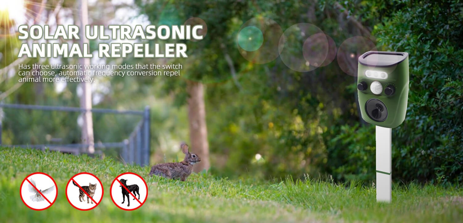 solar ultrasonic animal repeller