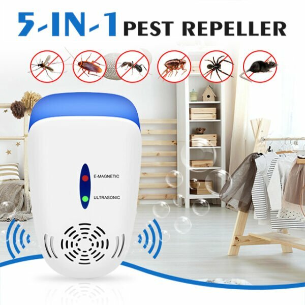 5 in 1 Electronic Ultrasonic Electromagnetic Pest Repeller - Pestshooter