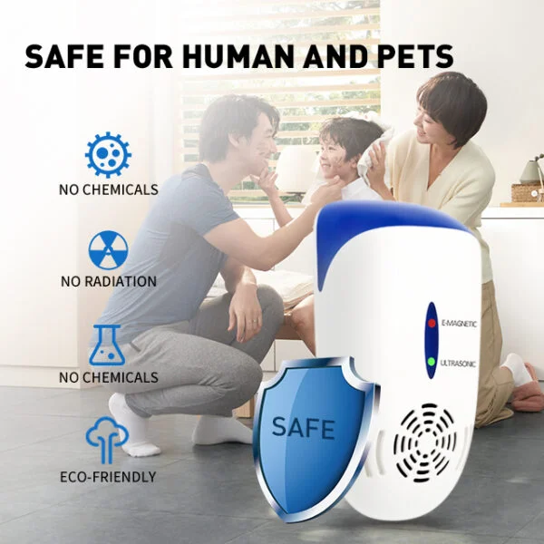 5 in 1 electronic ultrasonic electromagnetic pest repeller