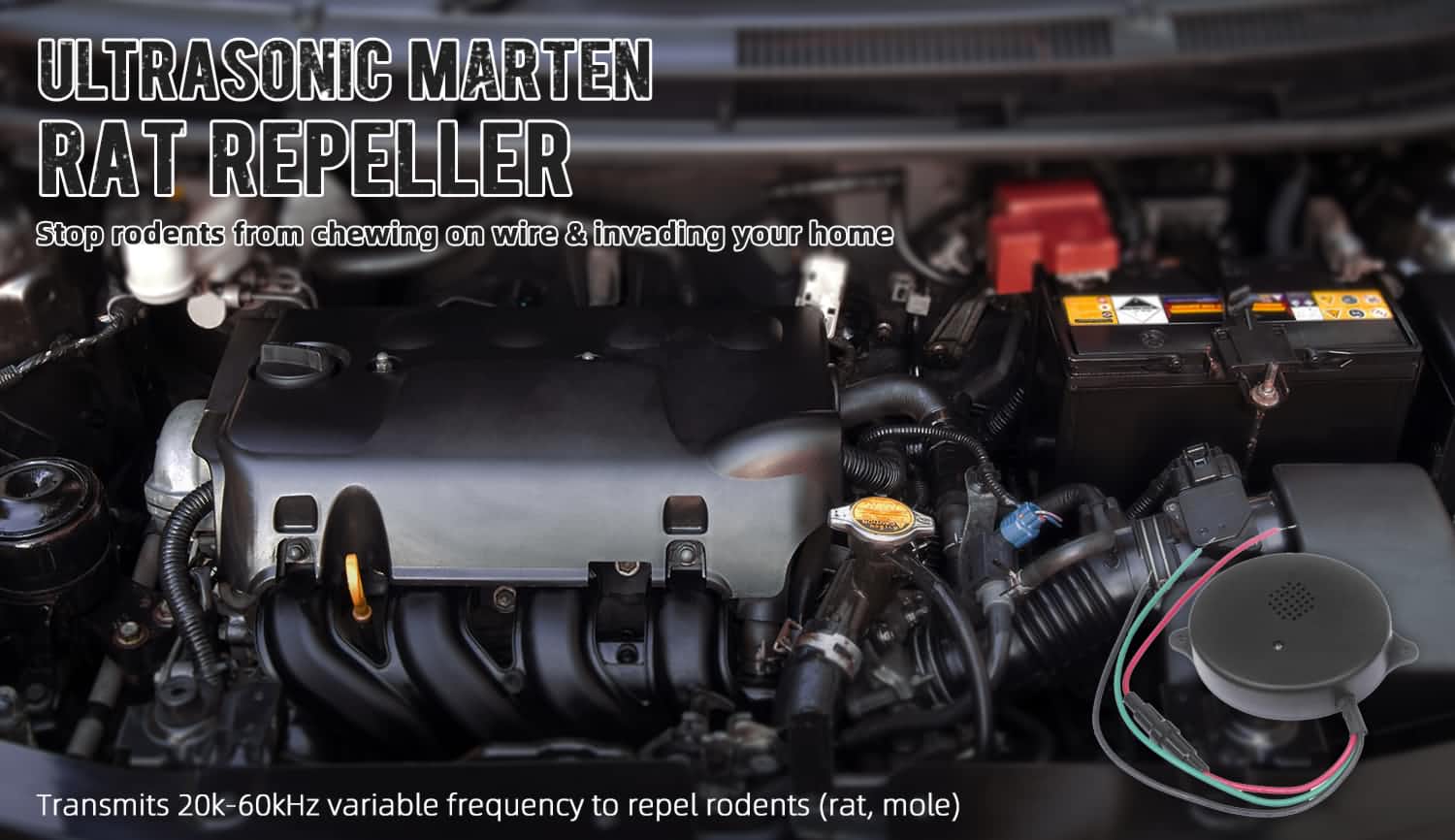 Auto Ultrasonic Rodent Repellent Car Marten Repeller - Pestshooter