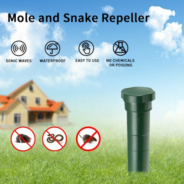 plastic tube battery gopher and mole chaser