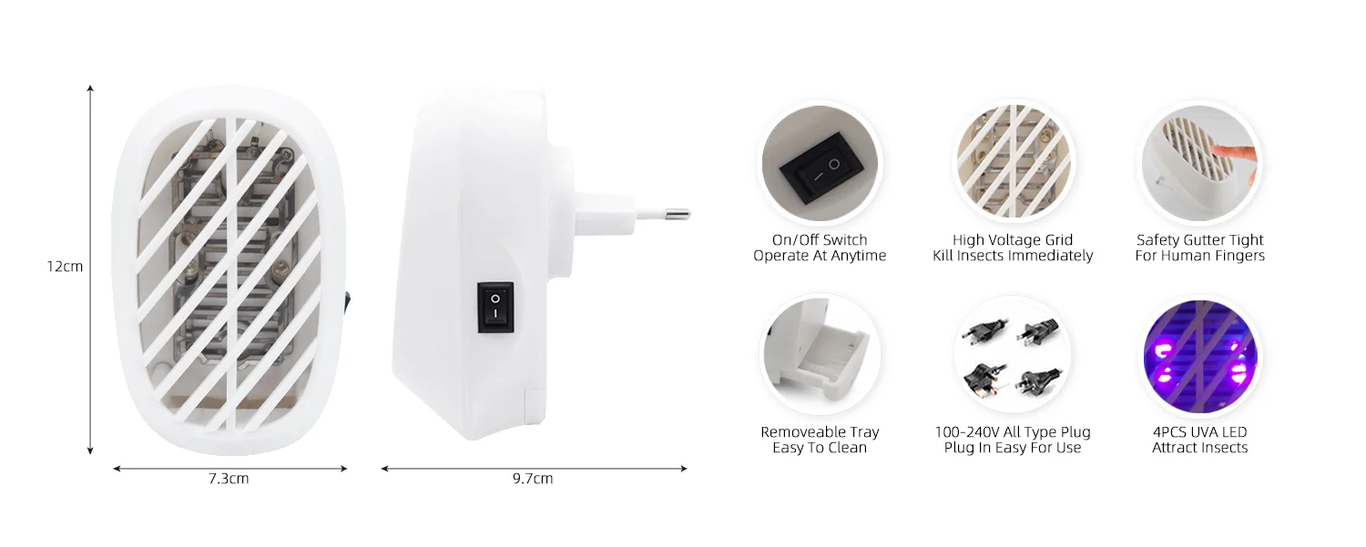 plug in uv led mosquito killer lamp