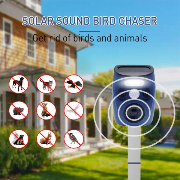 solar sonic bird repeller sounds animal repeller