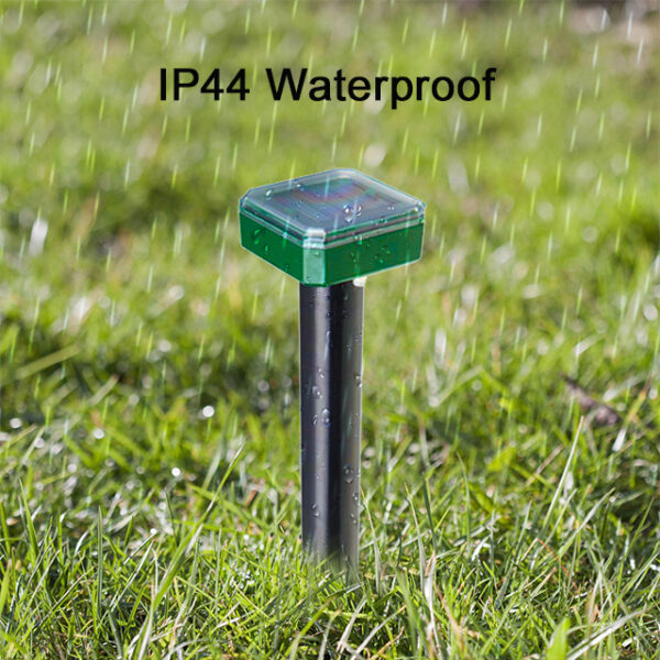 waterproof solar mole repellent stakes ultrasonic gopher repeller spikes