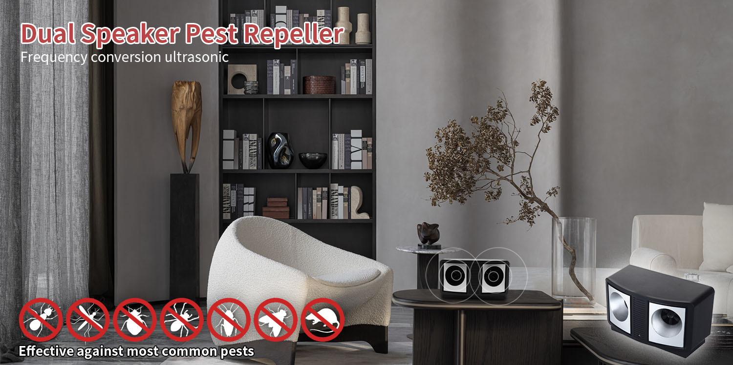 frequency conversion dual speaker ultrasonic pest repeller