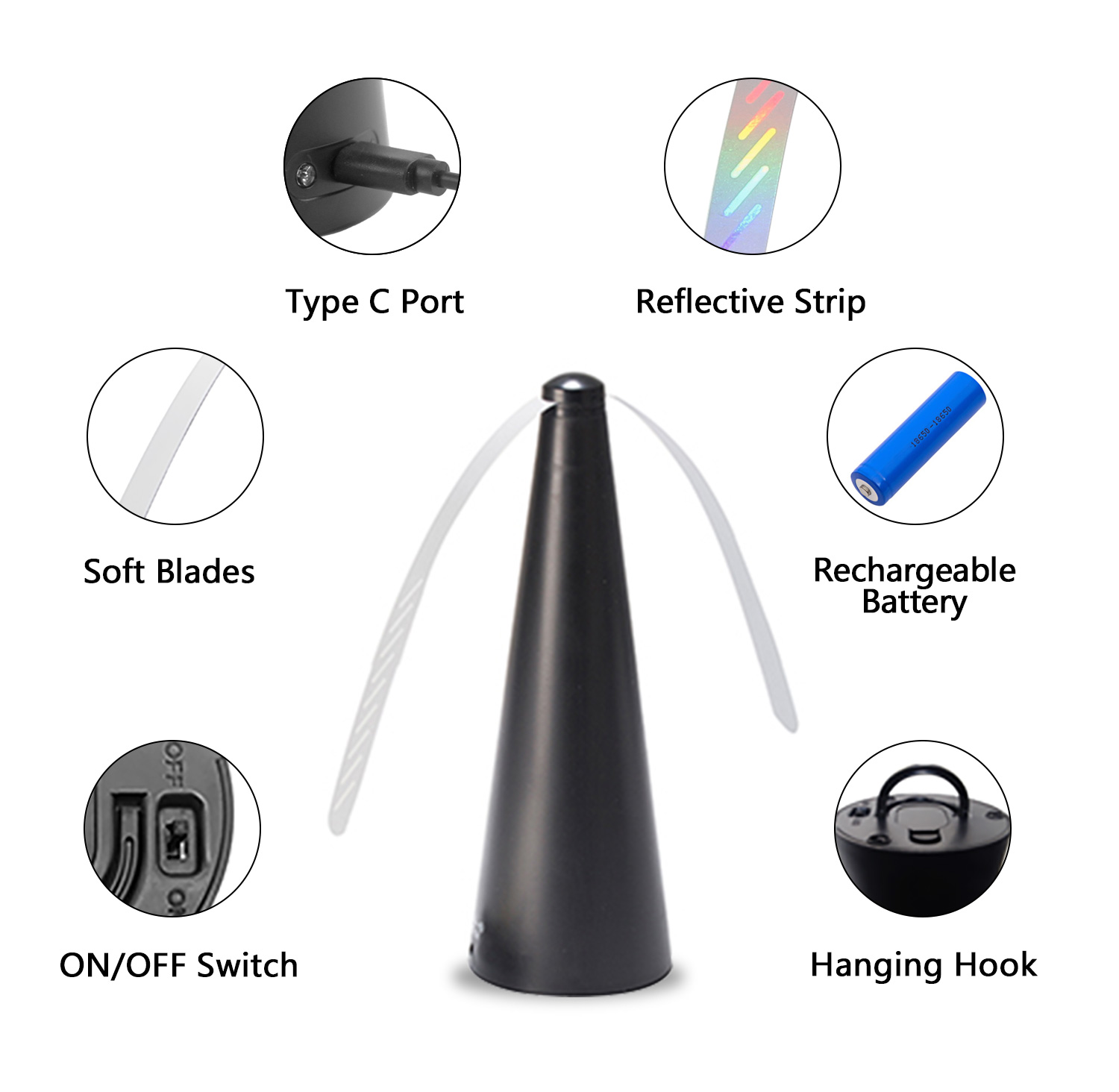 rechargeable fly repellent fan