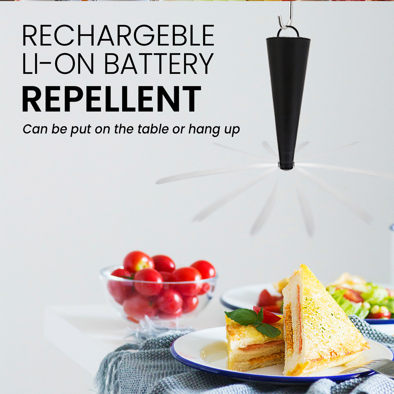 rechargeable fly repellent fan